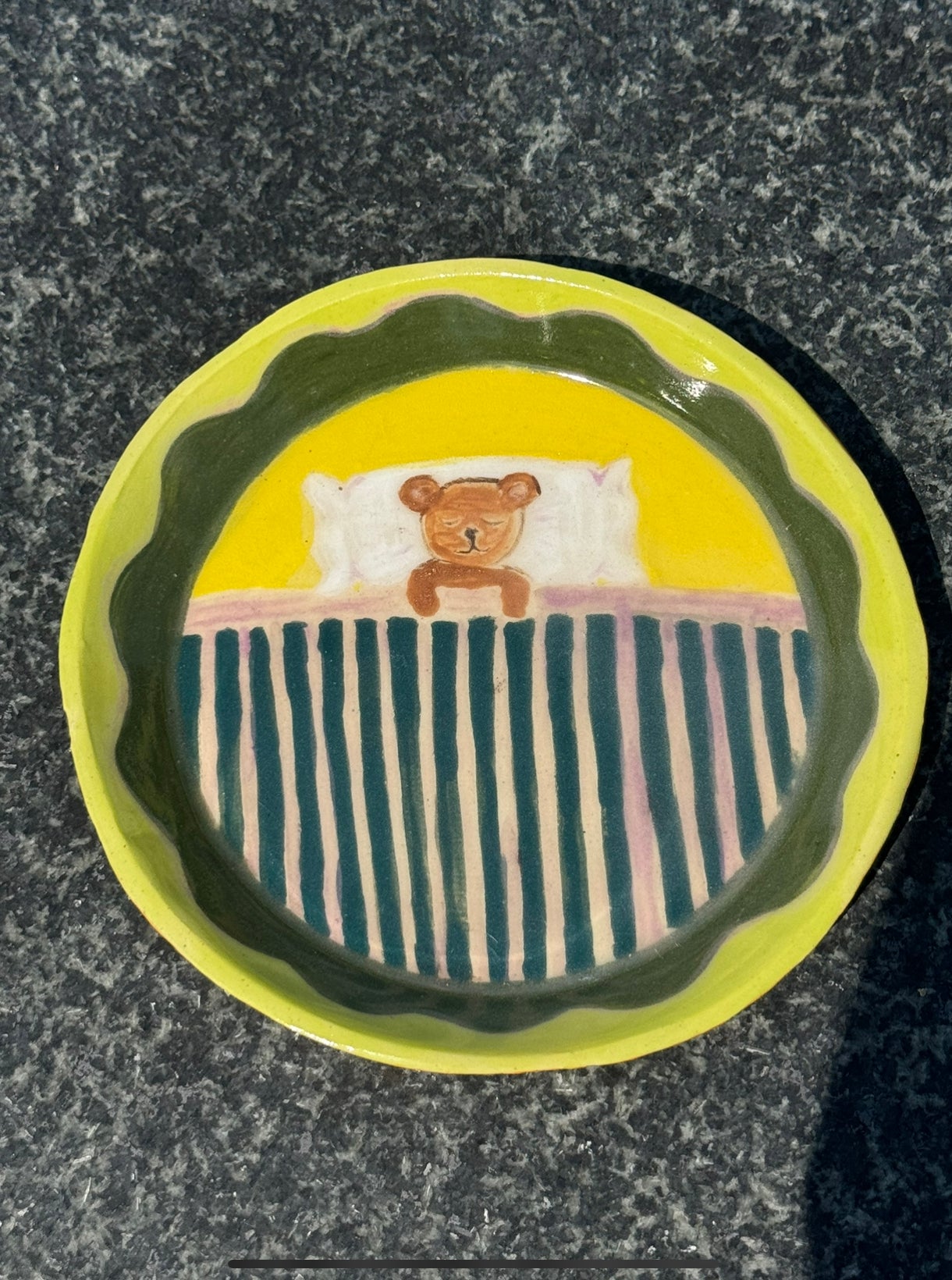 Sleepy Teddy Plate